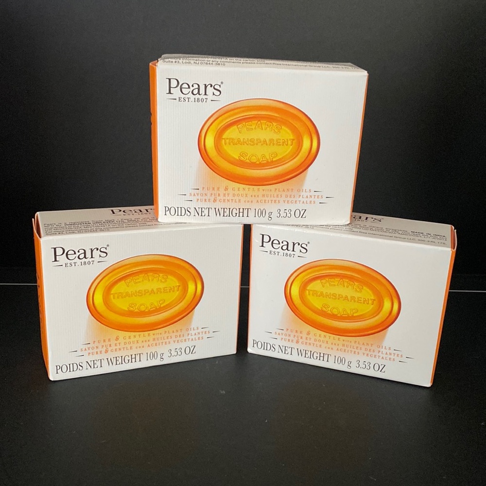 NIB Lot of 3 Pears Transparent Bar Soap